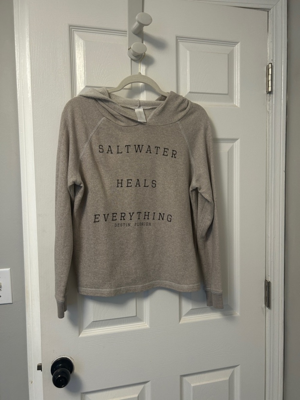 Saltwater Heals Everything Hooded Sweater - Taupe